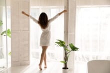 Woman shopping, saving money