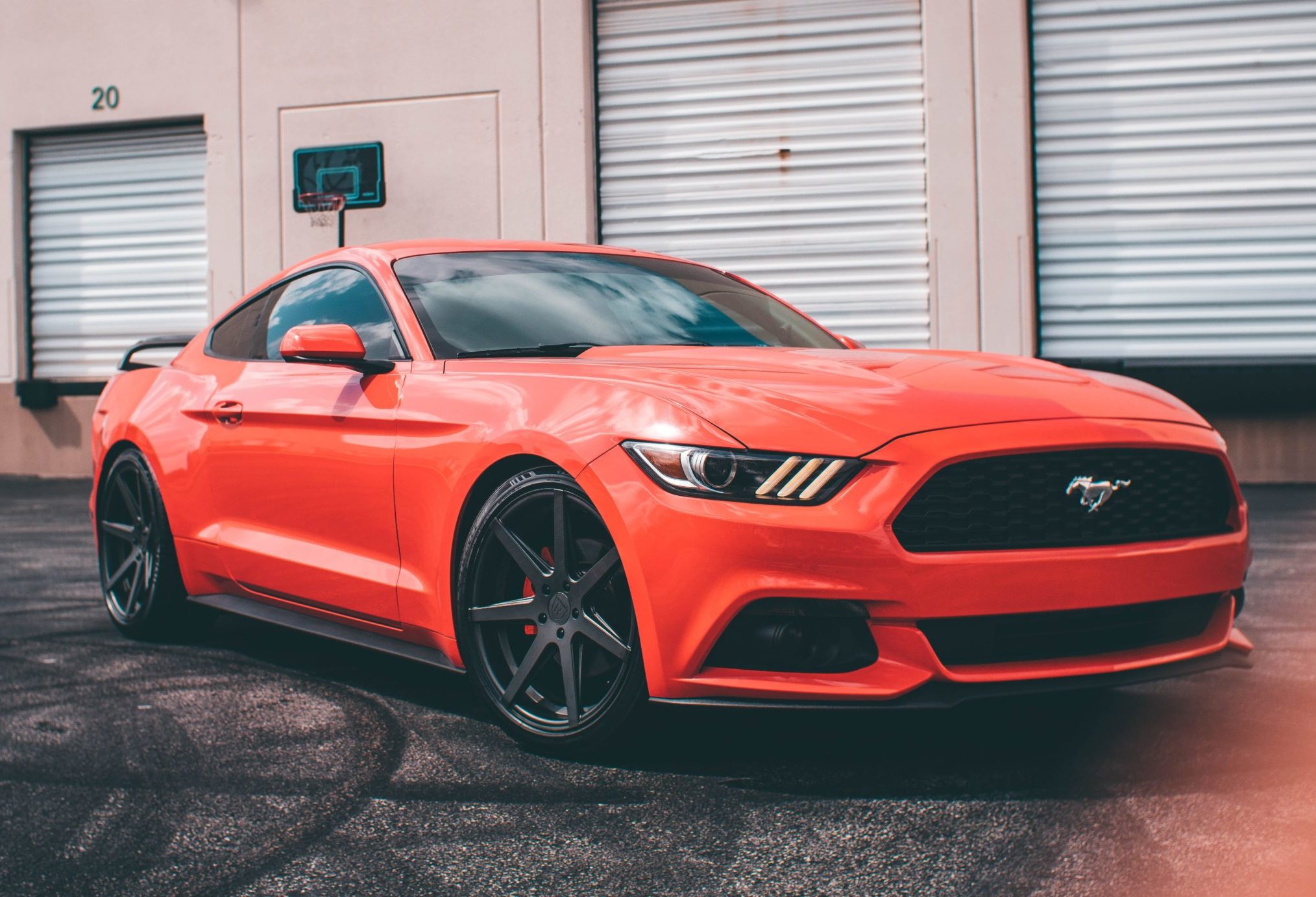 Ford Mustang parked.