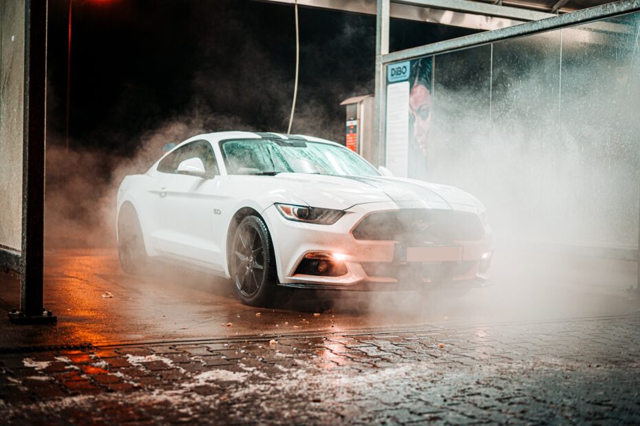 Ford Mustang being washed