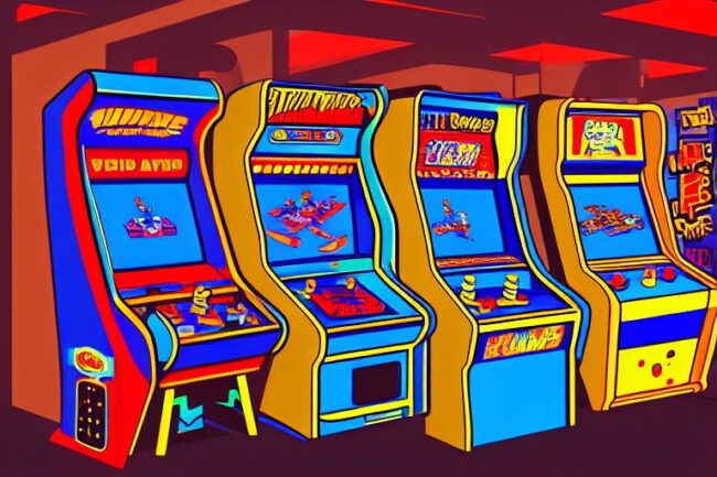 Old retro arcade games