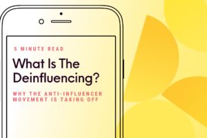 What is Deinflucing? An article explaining the TikTok trend and anti-influencer movement, on a phone