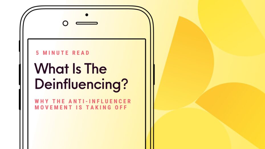 What is Deinflucing? An article explaining the TikTok trend and anti-influencer movement, on a phone