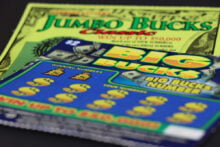 Scratch off lottery ticket