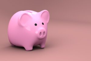 Piggy bank saving for retirement