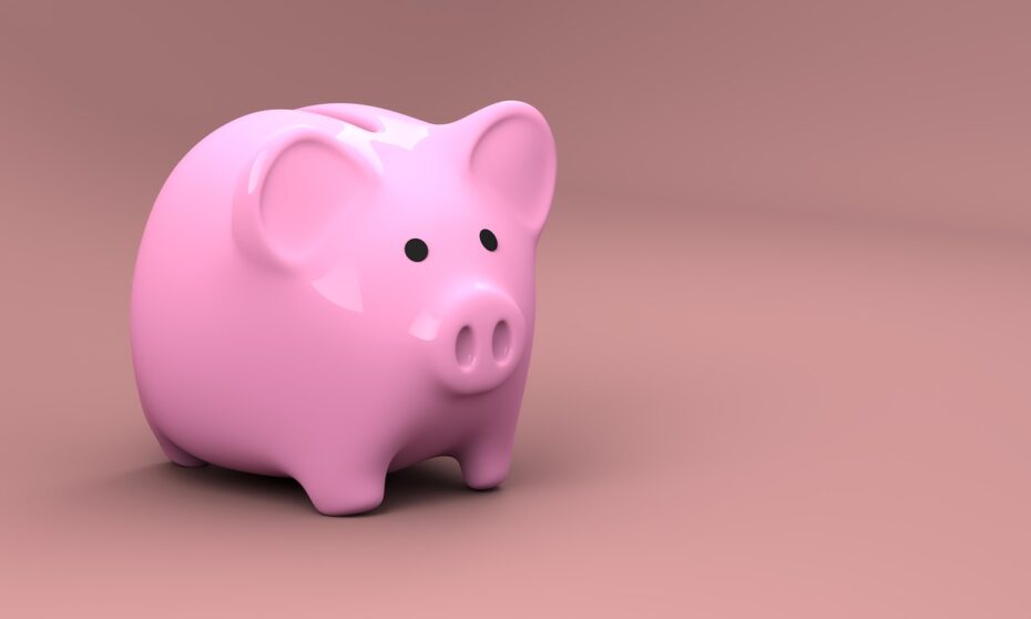 Piggy bank saving for retirement