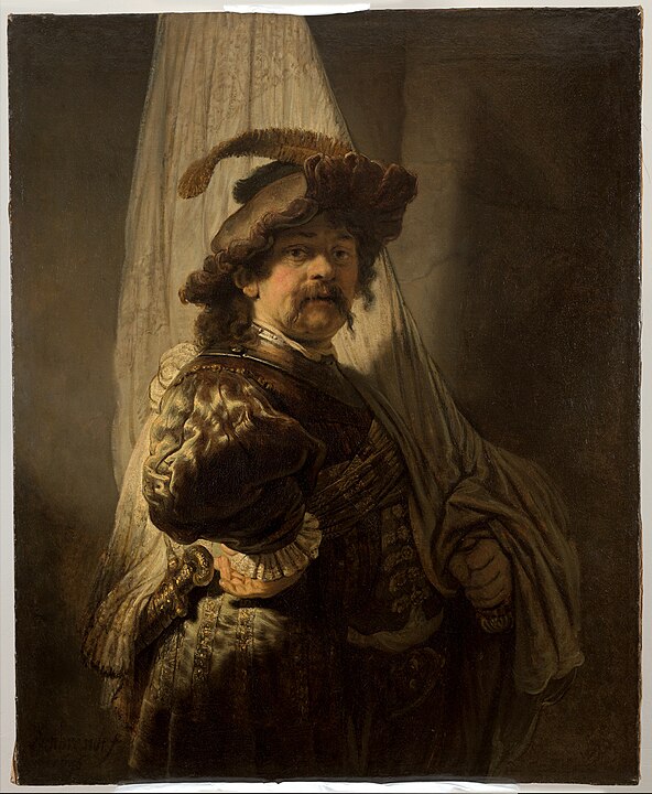 The Standard Bearer by Rembrandt (1636) painting