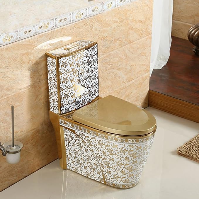 Gold Ceramic Toilet