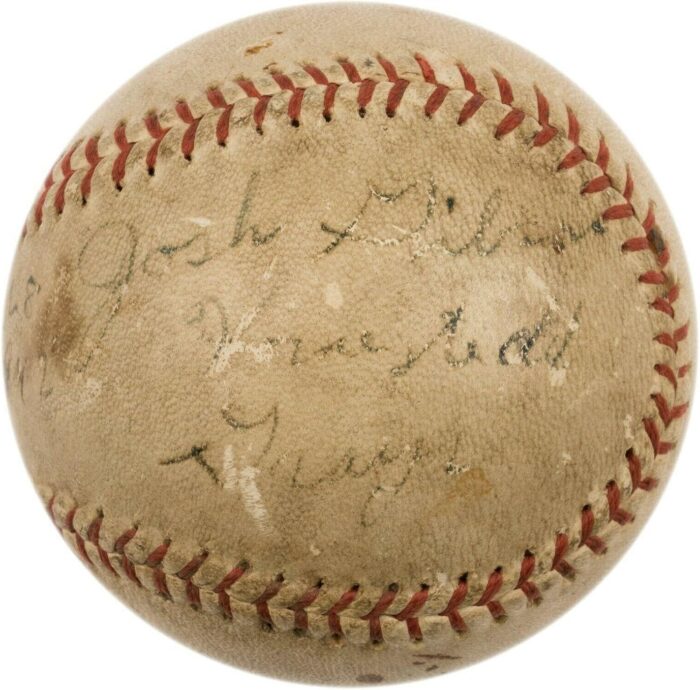 Baseball signed by Josh Gibson