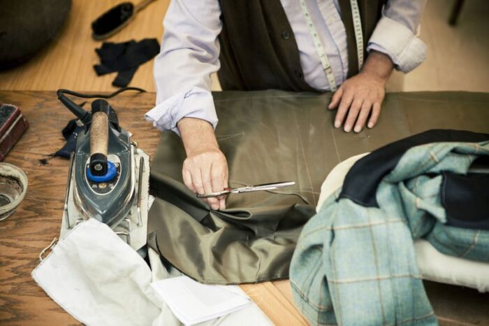 Tailor working on Savile Row, London