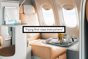 Flying first class