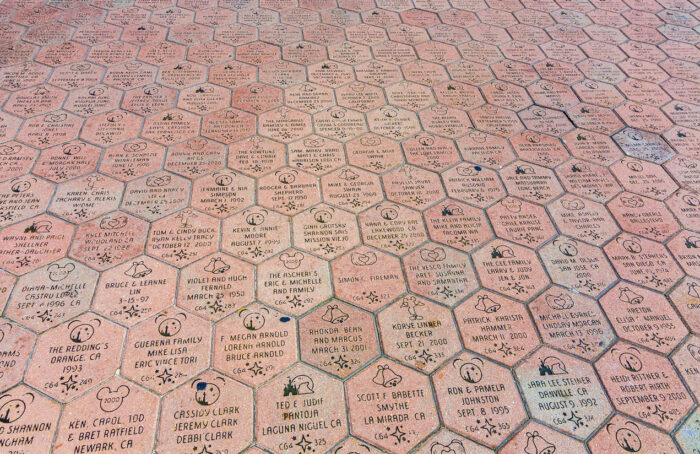 bricks with names on them