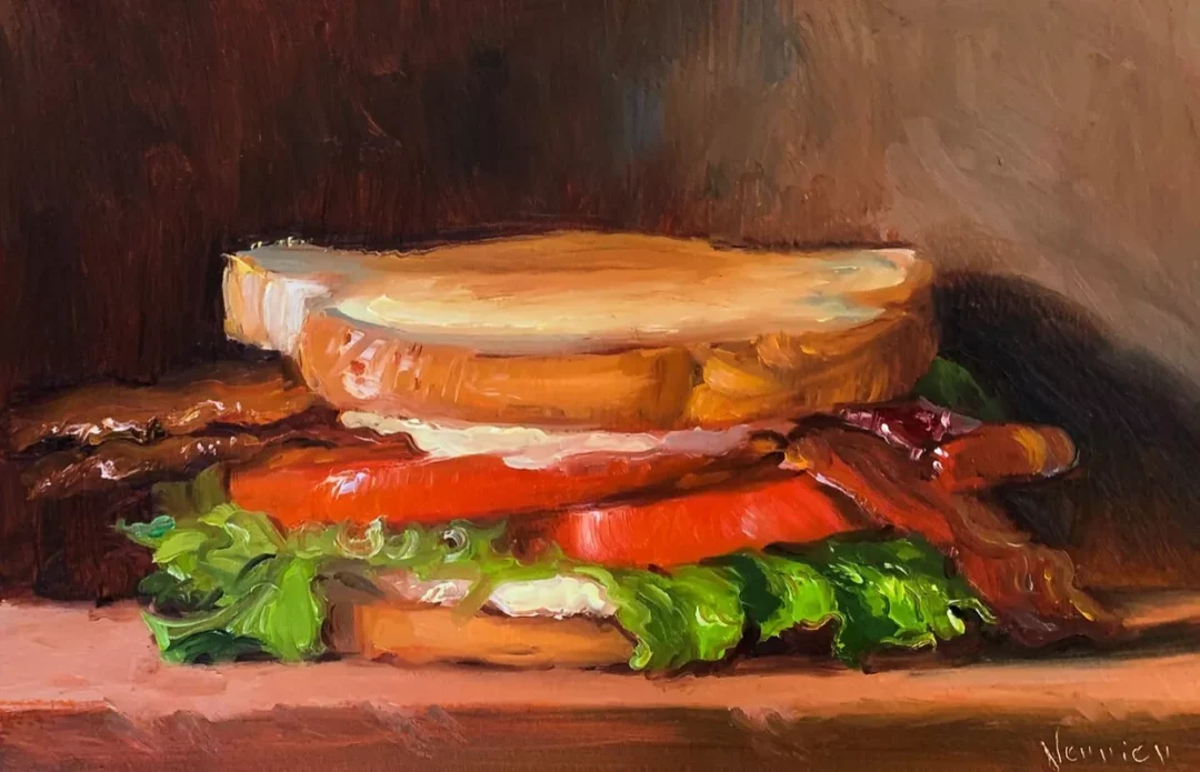 Painting of a BLT sandwich