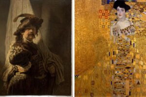 ‘The Standard Bearer’ by Rembrandt & ‘Portrait of Adele Bloch-Bauer I’ by Gustav Klimt