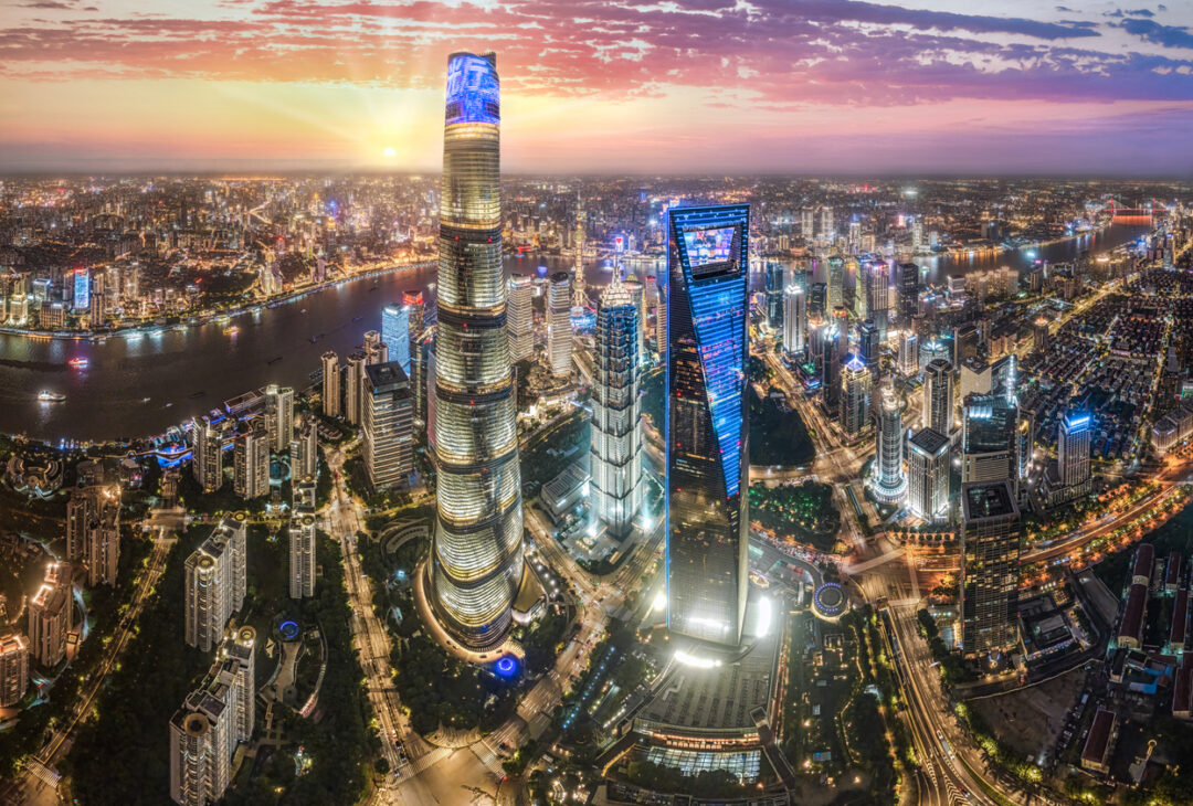 Shanghai Skyline at Sunset