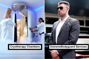 Cryotherapy chambers and extreme bodyguard services