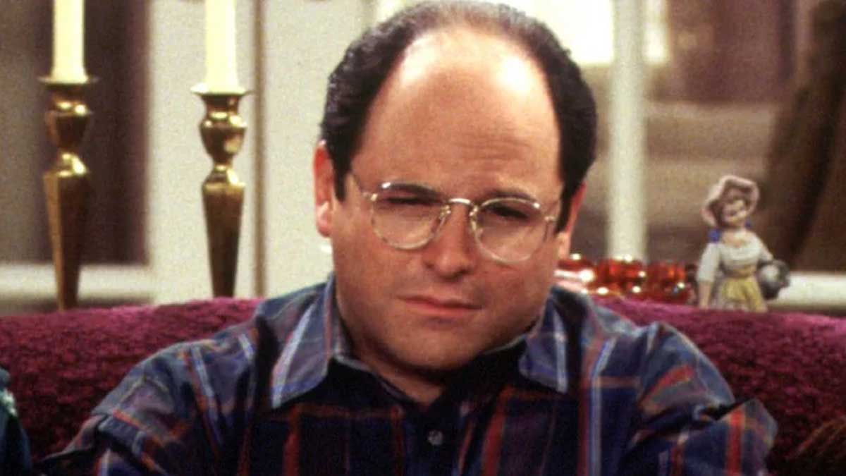 George Costanza looking like the world is caving in on him