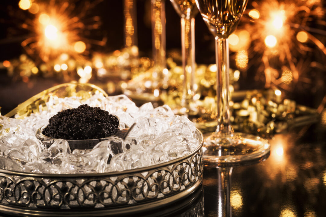 Caviar and champagne