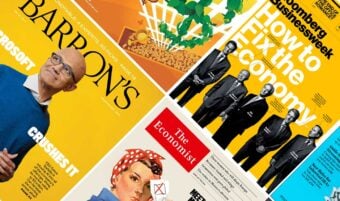 The cover of various investment magazines