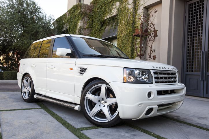 Range Rover parked in driveway