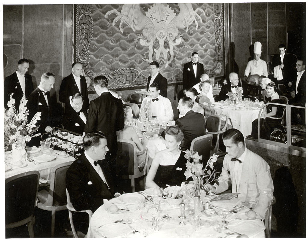 Dining Room of an Ocean Liner