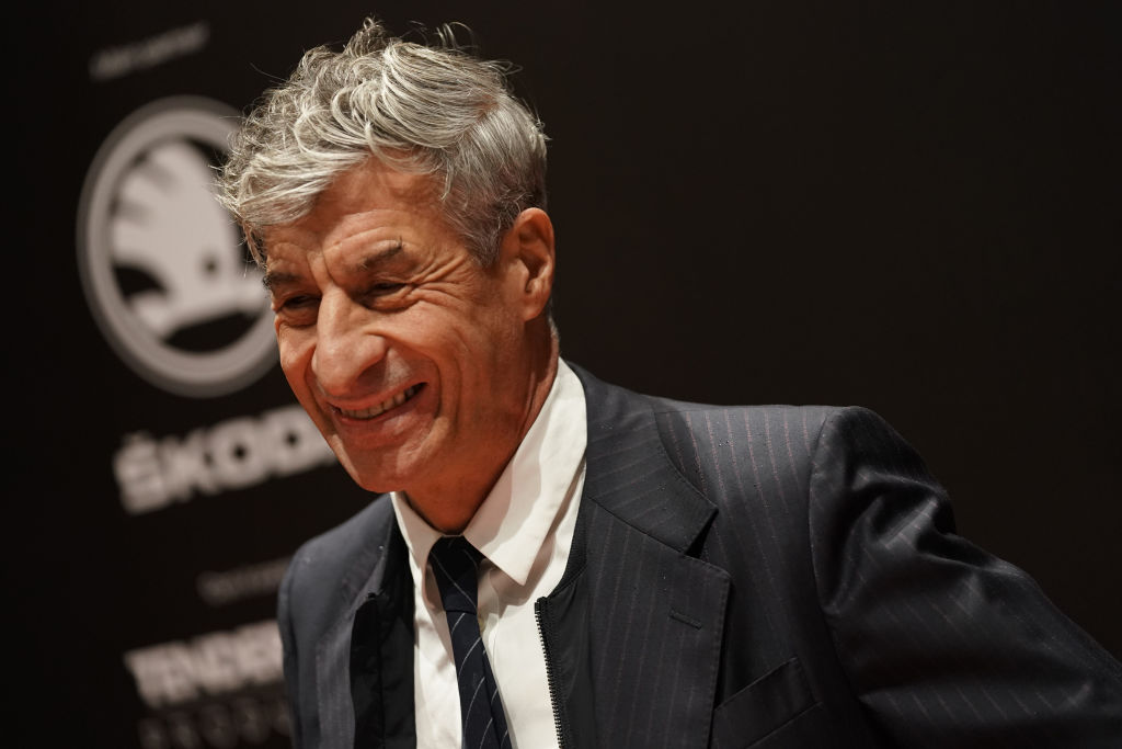 MILAN, ITALY - NOVEMBER 23: Maurizio Cattelan attends the Vanity Fair Stories 2019 Awards Photocall at The Space Cinema Odeon on November 23, 2019 in Milan, Italy. (Photo by Vittorio Zunino Celotto/Getty Images)