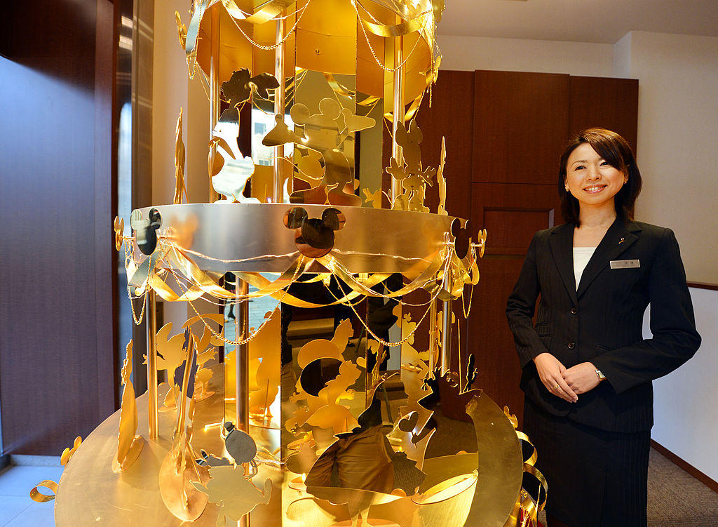 Ginza Tanaka Disney Gold Christmas Tree 