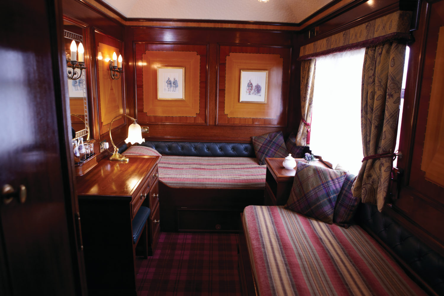 Royal Scotsman Twin Cabin in day time configuration