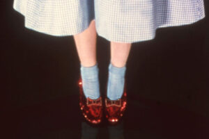 Judy Garland and her ruby slippers