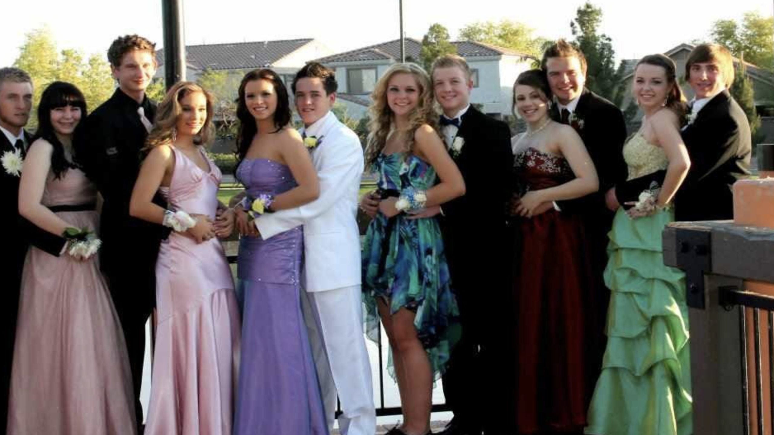 2000s prom photos capturing confident early 2000s style