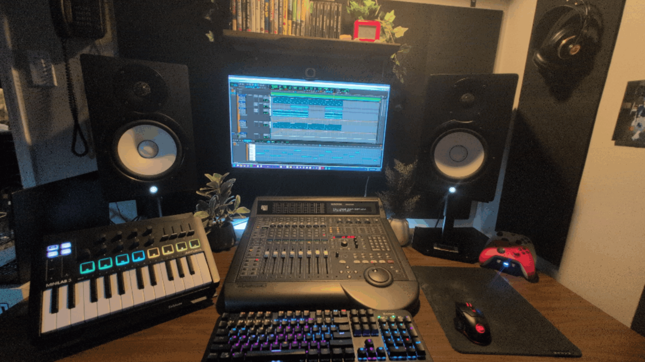 Voiceover recording setup used to make money from audio work