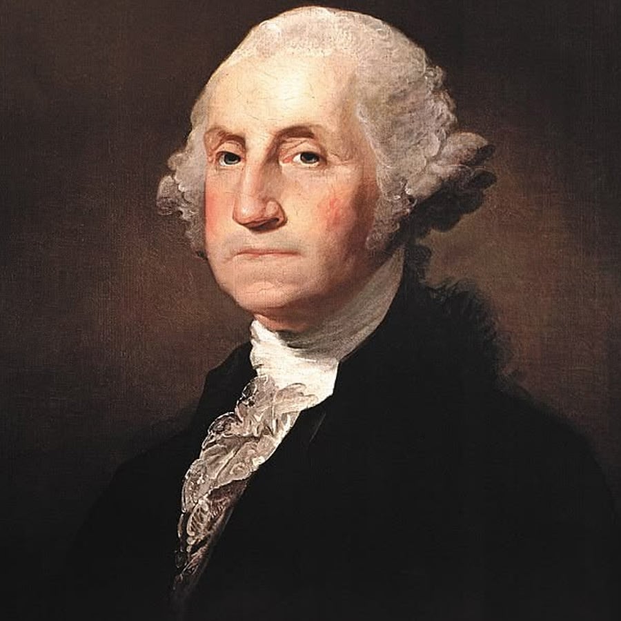 A formal painted portrait of an older man with white hair, wearing a black coat, white shirt, and white neckcloth, set against a dark background.