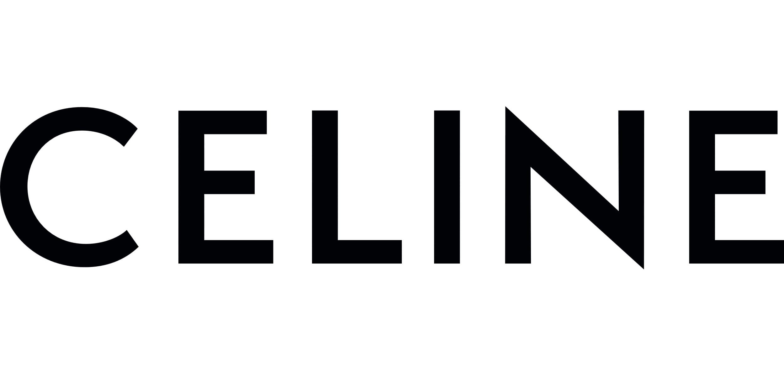 The image shows the word "CELINE" in bold, black, uppercase letters on a white background.