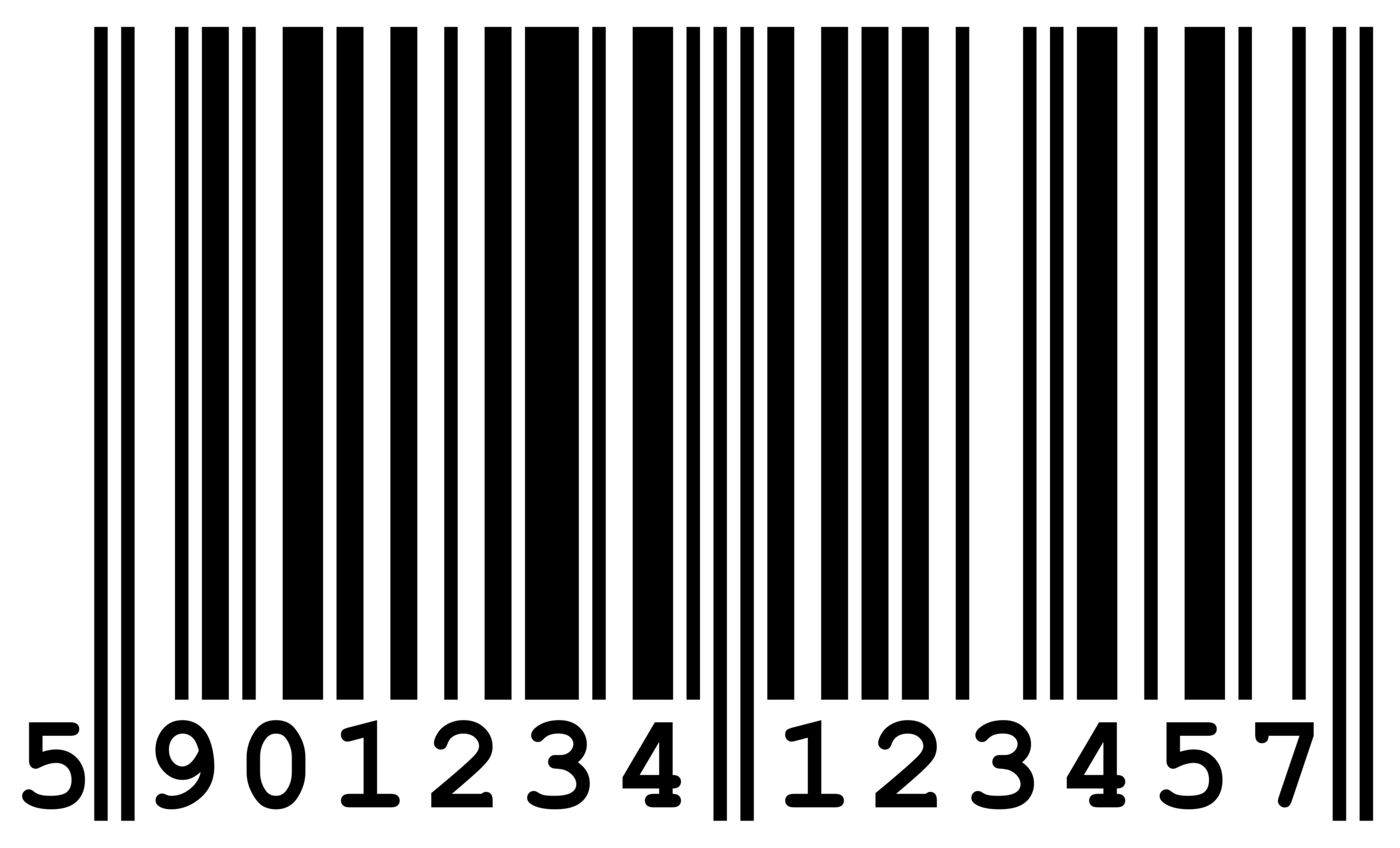 Black and white barcode with the numbers 5901234123457 displayed below the bars.